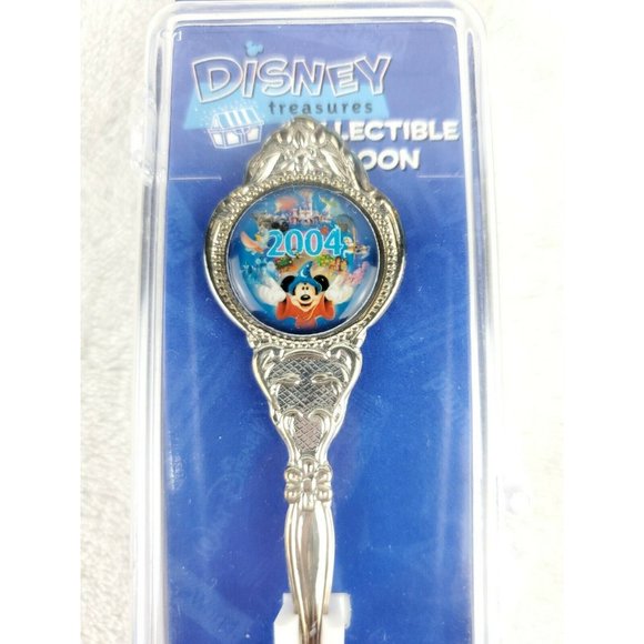 Disneyland 2004 silver plated spoon MIB Disney Treasures Mickey Mouse Sorcerer - Picture 2 of 4